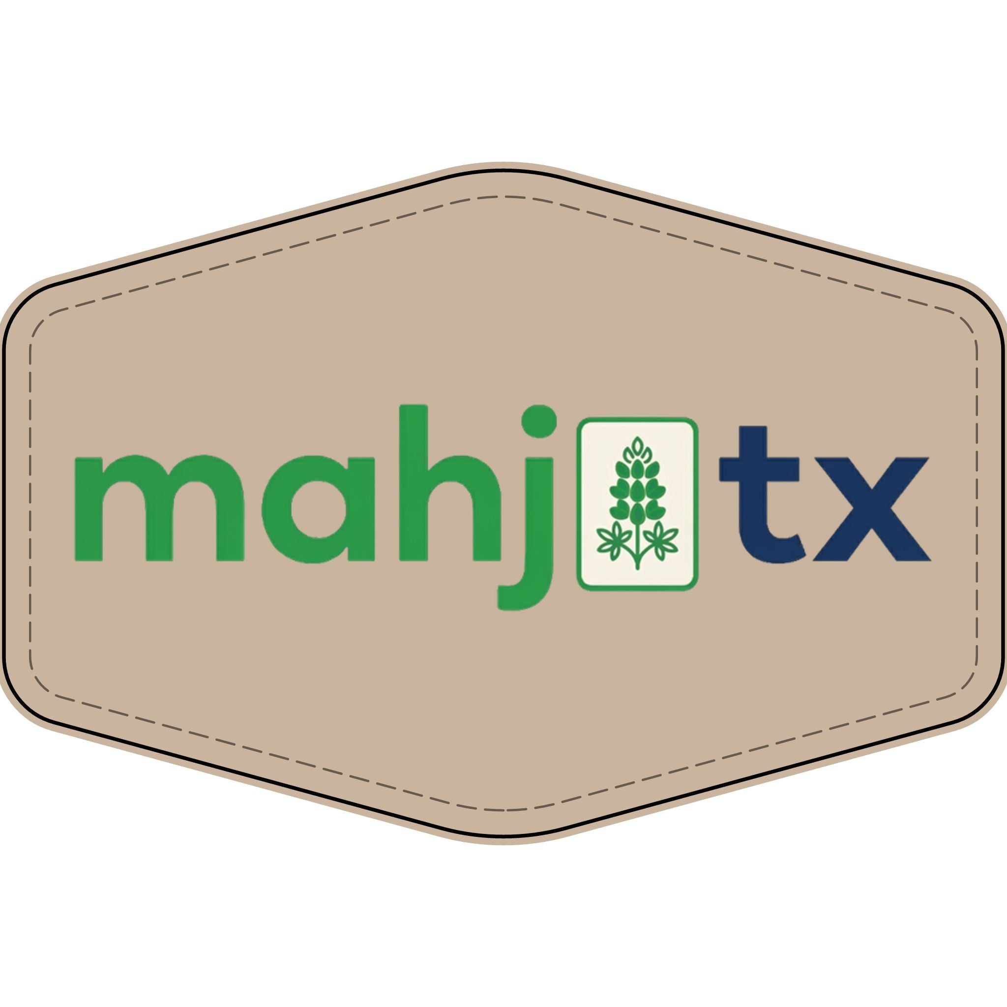States of Mahj Mahjong Tile Logo Patch | Texas